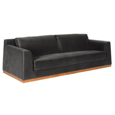 Noir Seville Sofa, Gray Velvet