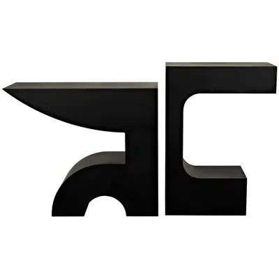 Noir Shiba 60" Console Table In Matte Black