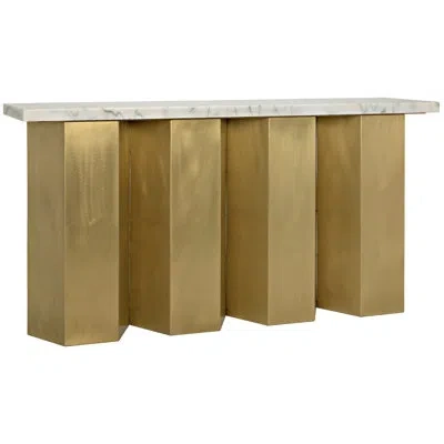 Noir Shilo Console Table In White