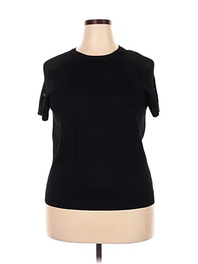 Pre-owned Noir Short Sleeve Turtleneck In Black