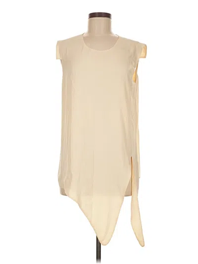 Pre-owned Noir Sleeveless Blouse In White