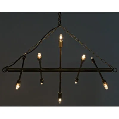 Noir Sperato 10-light Sputnik Chandelier In Antique Brass