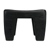 Noir Sumo Solid Wood Accent Stool In Black