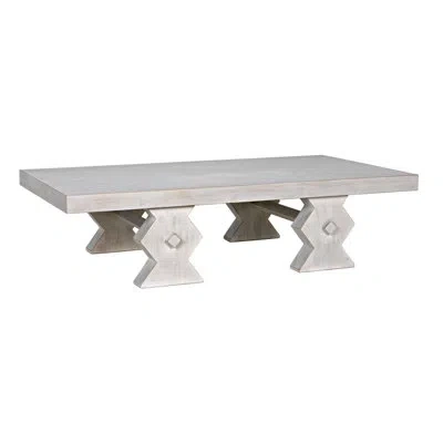 Noir Suzu Coffee Table In White Wash