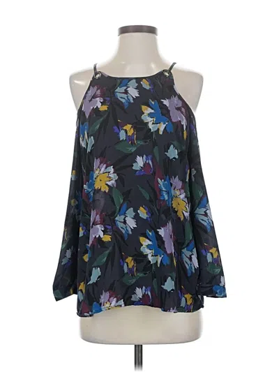 Pre-owned Noir Tank Top Blue Cold Shoulder Neckline Tops