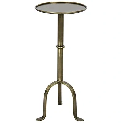 Noir Tini Tray Table In Antique Brass