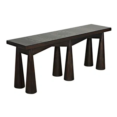 Noir Tutankhamun 81" Console Table In Ebony Walnut