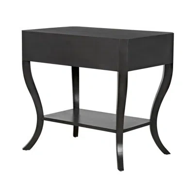 Noir Weldon End Table With Storage In Pale