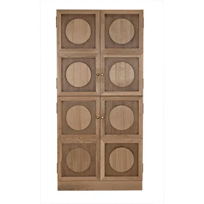 Noir Wellington Xipen Armoire In White Oak