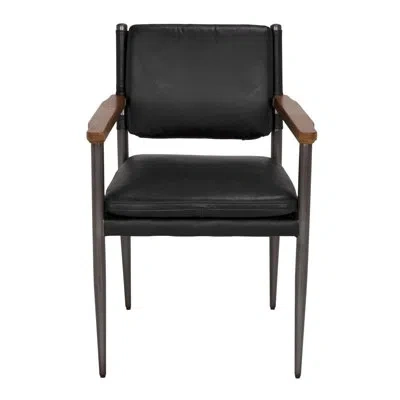 Noir Wooster Chair In Steel Gray