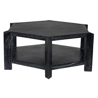 Noir Yuhuda Coffee Table In Cinder Black;cinder Black