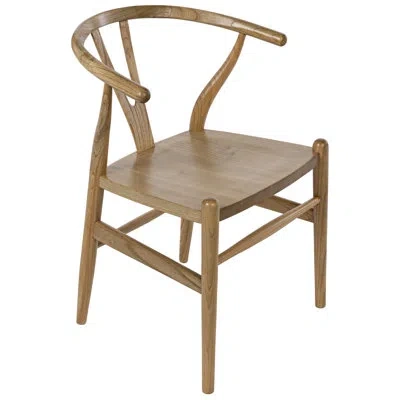 Noir Zola Solid Wood Side Chair In Charcoal Black