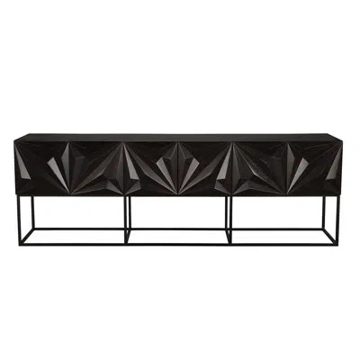 Noir Zurich 96'' Console Table In Ebony Walnut