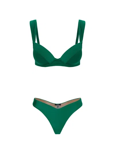 Noire Swimwear Ava Ivy Bikini In Green