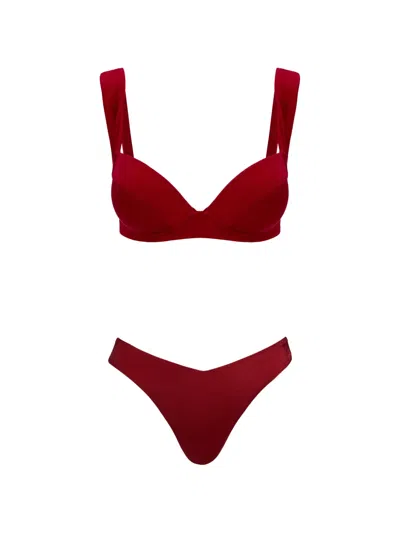 Noire Swimwear Ava Ivy Underwired Bikini In Red