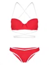 Noire Swimwear Balconette Two-piece Bikini Set In Red