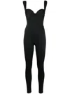 Noire Swimwear Bustier-style Sleeveless Jumpsuit In Black