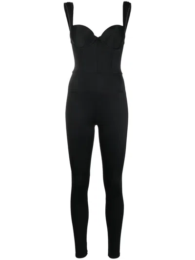 Noire Swimwear Bustier-style Sleeveless Jumpsuit In Black