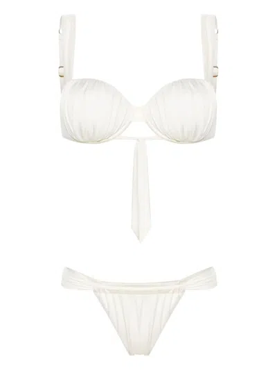 NOIRE SWIMWEAR CHEEKY RUCHED BIKINI SET