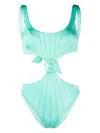 Noire Swimwear Badeanzug Mit Cut-outs In Blue