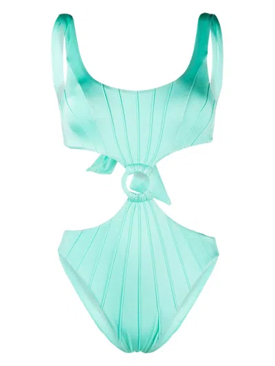 Noire Swimwear Badeanzug Mit Cut-outs In Blue