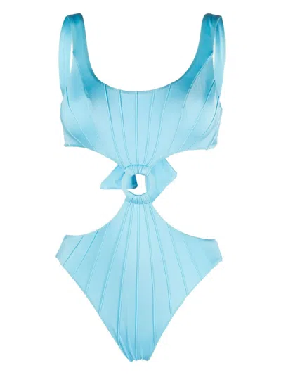 Noire Swimwear Cut-out Swimsuit In Blue
