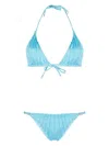 Noire Swimwear Gathered Bikini Set In Blue