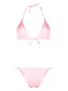 Noire Swimwear Gathered Bikini Set In Pink