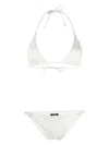 Noire Swimwear Gathered Bikini Set In White