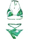 Noire Swimwear Jungle-print Isla Bikini In Green