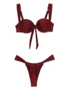 Noire Swimwear Mahogany Bikini Set In Red