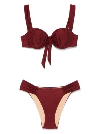 Noire Swimwear Mahogany Bikini Set In Red