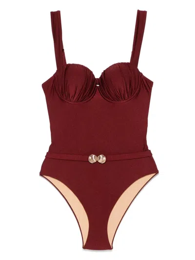 Noire Swimwear Mahogany Swimsuit In Red
