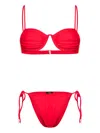 Noire Swimwear Monowire Bikini Set In Rot