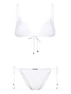 Noire Swimwear Nikki Snakeskin-effect Bikini Set In White