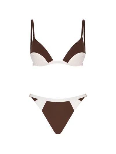 Noire Swimwear Nyra Alice Bikini In Brown