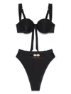 Noire Swimwear Onyx Bikini Set In Black