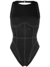 Noire Swimwear Open-back One-piece Swimsuit In Black