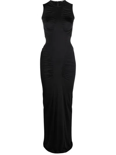 Noire Swimwear Ruched Maxi Dress In Black
