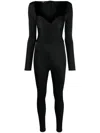 Noire Swimwear Sweetheart-neck Stretch Jumpsuit In Black