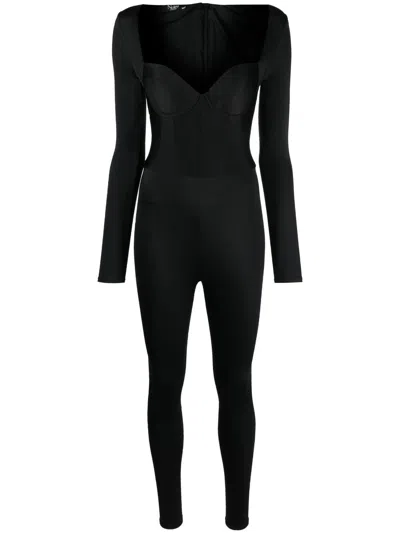 Noire Swimwear Sweetheart-neck Stretch Jumpsuit In Black