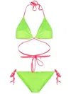 Noire Swimwear Tanning Wrap-style Bikini In Green