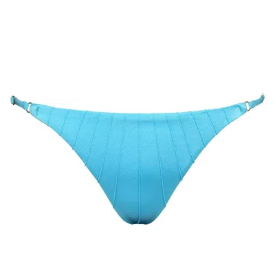 Noire Swimwear Women's Baby Blue Coquillage Bikini Bottom In Gray