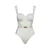 Noire Swimwear Balconette Ruched Swimsuit In White