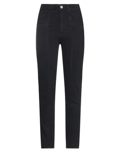 Noir'n'bleu Woman Jeans Black Size 30 Cotton, Elastane