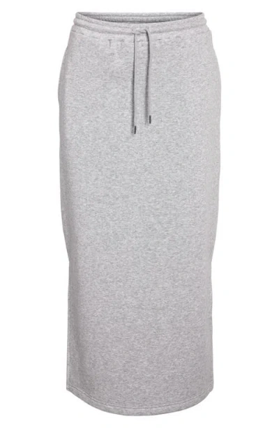 Noisy May Alden Tie Waist Maxi Skirt In Light Grey Melange