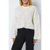 Noisy May Brandy Open Stitch Sweater In Eggnog