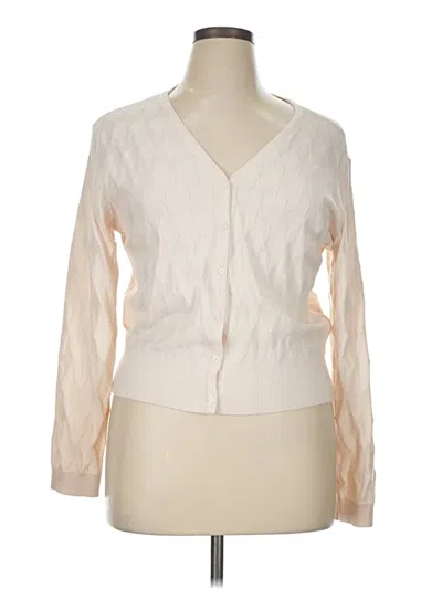 Pre-owned Noisy May Cardigan Sweater In White