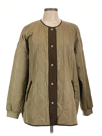 Pre-owned Noisy May Coat In Green