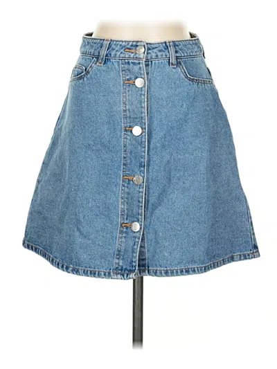 Pre-owned Noisy May Denim Skirt In Blue